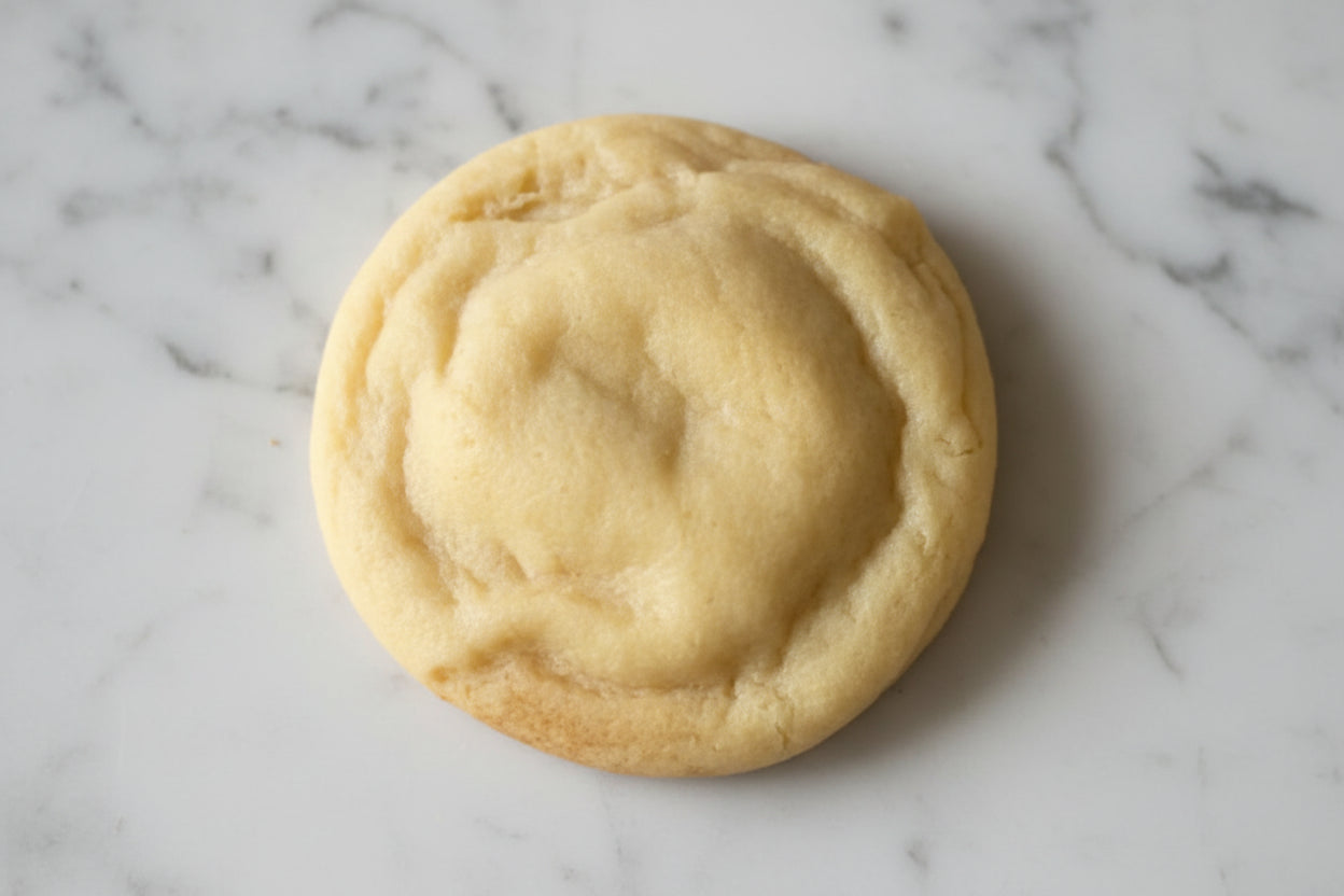 sugar cookie on a marble surface 
