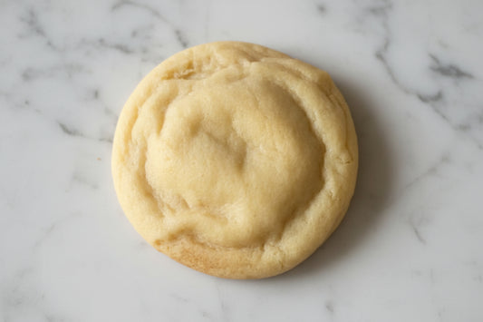 sugar cookie on a marble surface 
